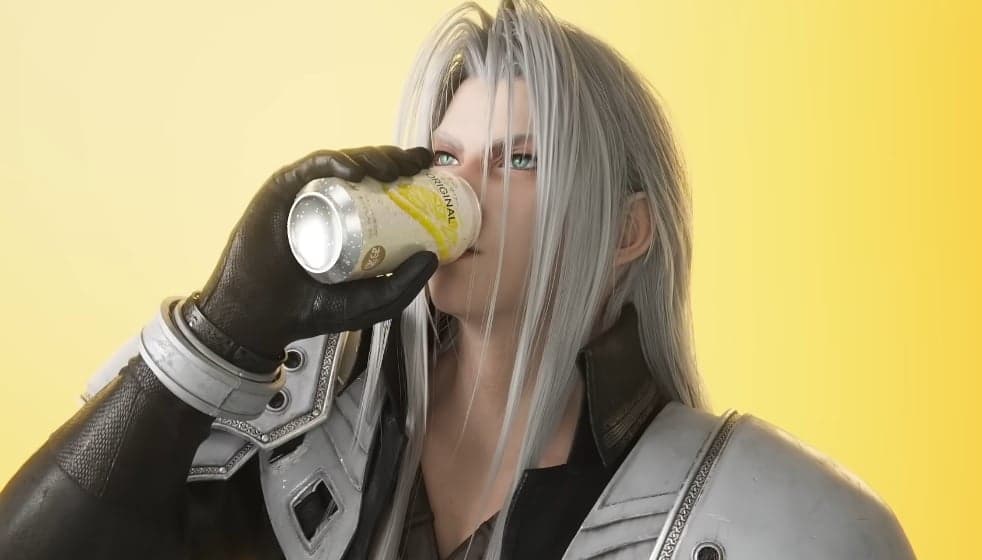 ¡Sephiroth de After! El villano más icónico de Final Fantasy VII, ¿tomando una birra?