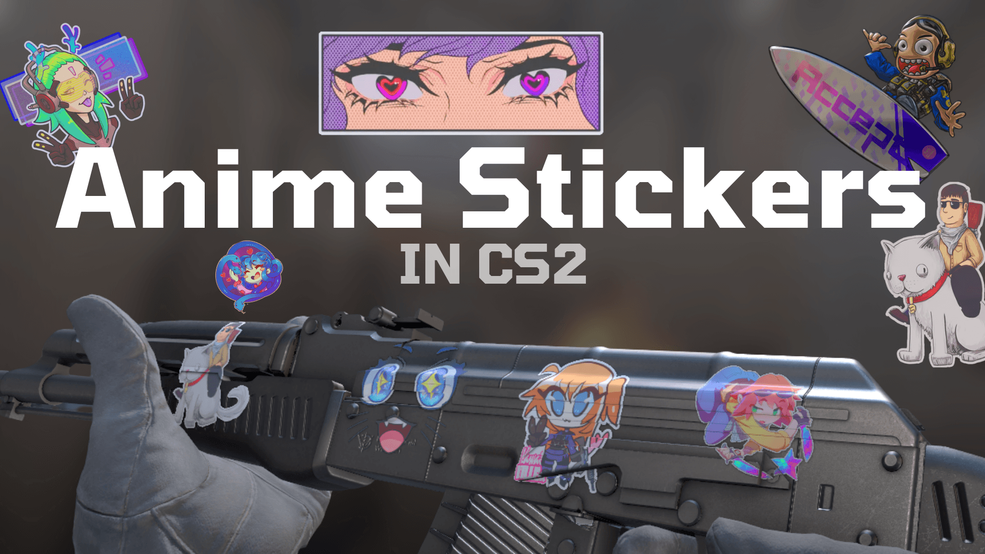 ¡Tu Inventario en CS2 con la Facha Más Otaku! Stickers de Anime que la Rompen